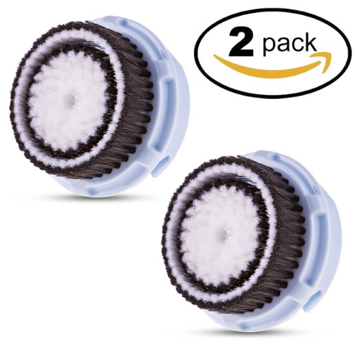 Procizion Compatible Replacement Brush Heads for Delicate Skin Prone to Irritations and Dehydration Works with Mia Mia 2 Mia 3 Aria Pro PLUS Smart Profile Alpha Fit and Radiance Face Cleansing Systems Twin Pack