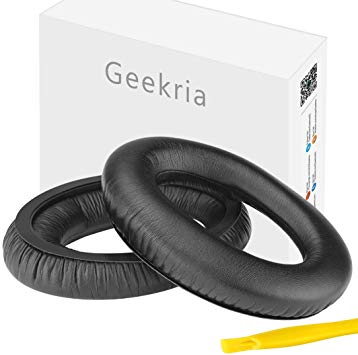 Geekria Earpads Replacement for Sennheiser HD598, HD598SE, HD598CS, HD598SR, HD555, HD595, HD518 Headphones Ear Pad/Ear Cushion/Ear Cups/Ear Cover/Earpad Repair Parts(Protein Leather)