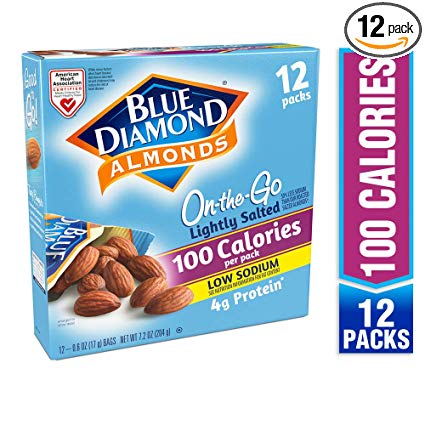 Blue Diamond Almonds On the Go 100 Calorie Packs, Lightly Salted, 12 Count