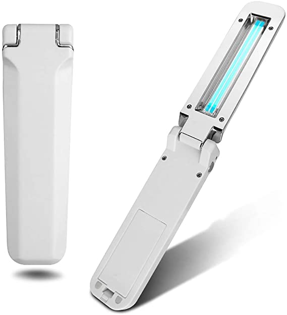 RESTER Mini Foldable UV Light Sanitizer Disinfection Lamp Portable UV Sterilizer Wand for Household and Travel