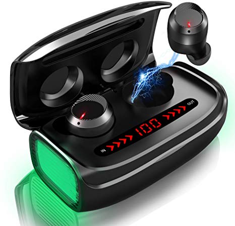 Wireless Earbuds, Bluetooth 5.0 Wireless Headphones 170H Playtime with 3000mAh Charging Case [As Power Bank] Deep Bass in-Ear Wireless Headphones CVC 8.0 Noise Canceling Bluetooth Earbuds with Mic