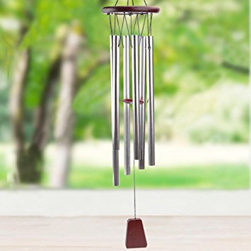 Beautiful Tune Wind Chimes Outdoor, 28" Amazing Grace Wind Chimes 6 Long Aluminum Tubes, Perfect Decor for Garden, Patio, Balcony Outdoor & Indoor