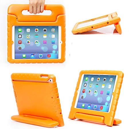 eTopxizu Shockproof Case Light Weight Kids Case for iPad 4, iPad 3 & iPad 2 2nd 3rd 4th Generation,iPad 2 3 4 Shockproof Case Super Protection Cover Handle Stand Case for Children - Orange