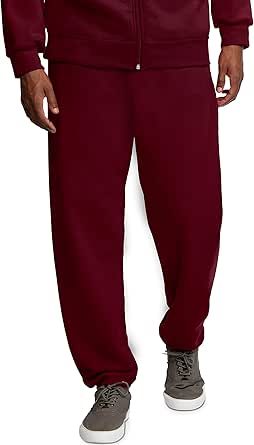 Fruit of the Loom Eversoft Fleece Elastic Bottom Sweatpants with Pockets, Relaxed Fit, Moisture Wicking, Breathable