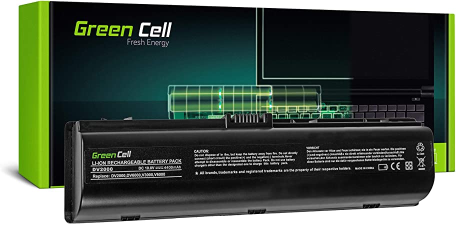 Green Cell® Standard Series HSTNN-DB42 / HSTNN-LB42 Battery for HP Pavilion DV2000 DV6000 DV6500 DV6700 DV6800 DV6900 Laptop (6 Cells 4400mAh 10.8V Black)