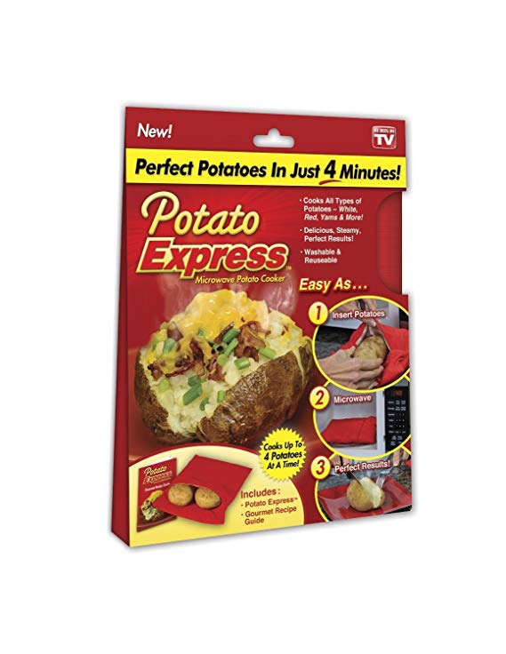 Potato Express Microwave Potato Cooker, Perfect Potatoes in 4 minutes