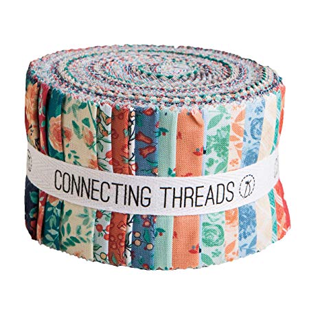 Connecting Threads Print Collection Precut Fabric Bundles (Evening Romance - 2.5" Strips)