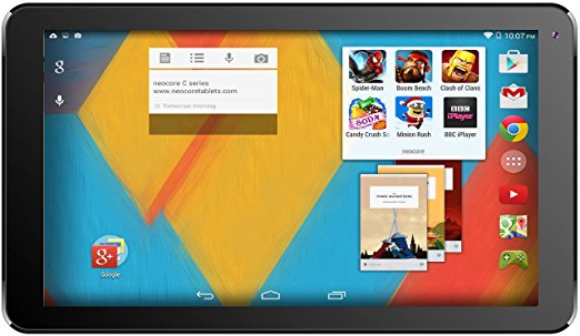 neocore C1 10.1-Inch Tablet PC (Black) - (Quad Core 4 x 1.3 GHz , 1  GB RAM, 8  GB Memory, Android 4.4)
