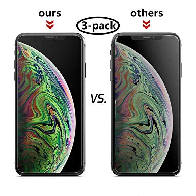 [3-Pack] Screen Protector for iPhone Xs Max, [3 Pack] 9H Hardness Tempered Glass for iPhone Xs Max 6.5 inch [Scratch Proof ] [Bubble Free] [High Responsive]