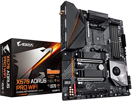 Gigabyte X570 AORUS PRO WiFi (AMD Ryzen 3000/X570/ATX/PCIe4.0/DDR4/USB3.1/Realtek ALC1220-VB/Fins-Array Heatsink/RGB Fusion 2.0/2xM.2 Thermal Guard/Gaming Motherboard)