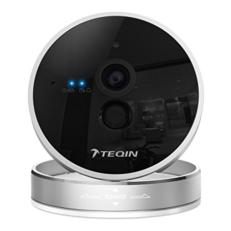 TEQIN S-Poodle Intelligent Network Wi-Fi Wireless Camera Video Monitoring IP Camera Surveillance with 720P HD Temperature & Humidity Sensor Night Vision and 2-Way Audio Security Guard Alarm