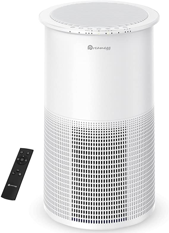 Air Purifiers Large Room 1200 ft² - Dreamegg True HEPA Air Purifier for Allergies with Pollen Mode, AUTO Mode, UV-C Light, Night Light, Quiet Large Room Air Purifier for Home Bedroom, Remote Control