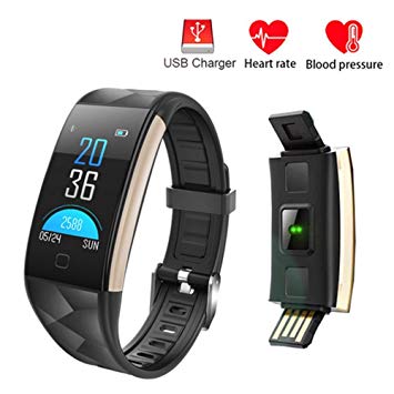 Fitness Tracker, Waterproof Fitness Watch Heart Rate Monitor, Sleep Monitor Calorie, Sport GPS Pedometer Smart Bluetooth Activity Wristband for Android & iOS Kids Women Man