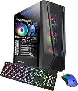 iBUYPOWER TraceMesh Gaming PC Computer Desktop TRACEMESHI3N3501 (Intel Core i3 13100F, RTX 3050 8GB, 16GB DDR5 5200 RGB (16x1), 500GB NVMe SSD, WiFi Ready, Windows 11 Home)