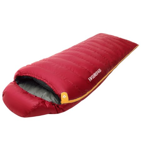 KingCamp™ Favourer Light Super Warm Duck Down with 500 Filling Power Easy to Compress Mummy portable Sleeping Bags, Light Blue, Dark Red