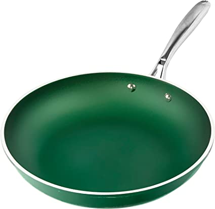 Granitestone Emerald Nonstick Frying Pan, 12” Frying Pan Nonstick, Long Lasting Non Stick Pan for Cooking, Egg Pan, Stay Cool Handle, Scratch Resistant, Easy Cleanup, Dishwasher Oven Safe, Toxin Free