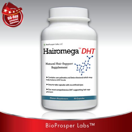 Hairomega DHT Blocker Hair Loss Supplement 90-count Bottle 45 Day Supply