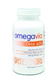 OmegaVia DHA 600 Ultra-Pure DHA Omega-3 600 mg DHA per pill Triglyceride-form DHA-only formula 120 Capsules