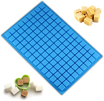 Palksky 126 Cavities Mini Square Silicone Mold/Chocolate Candy Mould for Gummy Jelly Truffles Ganache Pralines Caramels