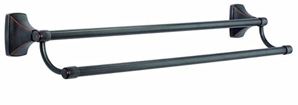 Amerock BH26505-ORB Clarendon Collection 24-Inch Double Towel Bar, Oil Rubbed Bronze