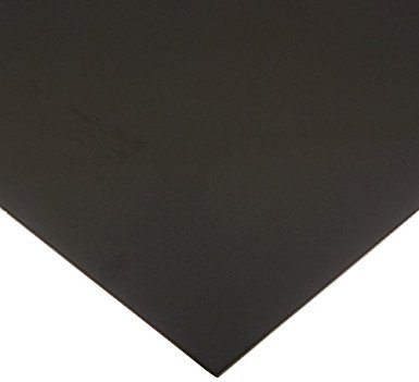 Celtec Expanded PVC Sheet, Satin Smooth Finish, 3mm Thick, 24" Length x 48" Width, Black