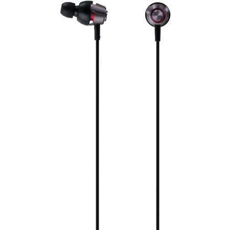 Panasonic drops360degLUXE Premium In-Ear Headphones RP-HJX20-K Black and Silver Powerful Bass with Travel Case