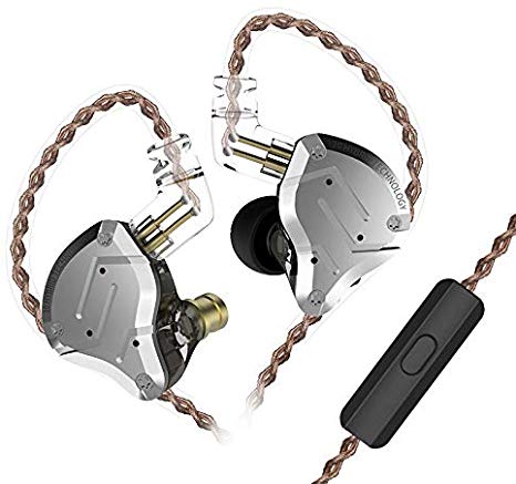KZ ZS10 Pro In ear Headset 4BA  1DD Hybrid 10 Units Hifi Bass Earbuds Sports Noise Cancelling Earphones (With mic, Black)
