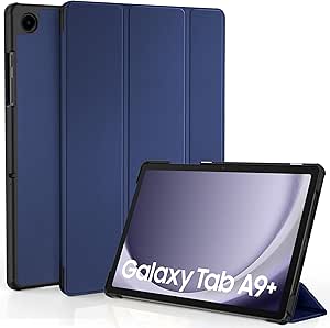 EasyAcc Funda Compatible con Samsung Galaxy Tab A9 / A9 Plus 11 Pulgadas 2023 SM-X210/ X216/ X218– Ultra Slim PU Protectora Carcasa con Función de Soporte función Atril, Azul