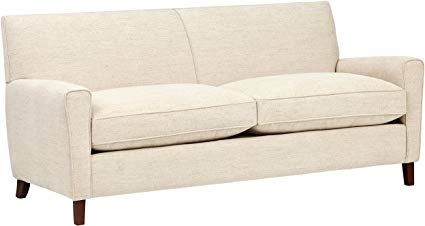 Rivet Lawson Modern Angled Sofa, 78"W, Pearl