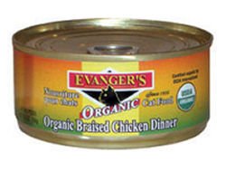Evanger'S 100% Organic Braised Chicken Dinner For Cats, Case Of 24