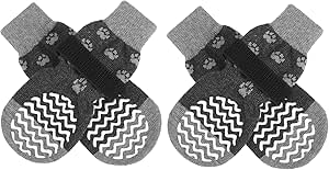 EXPAWLORER Anti Slip Dog Socks to Prevent Licking Paws, Dog Shoes for Hot Pavement, Dog Booties for Small Medium Large Senior Dogs, Traction Control Dog Boots & Paw Protectors for Hardwood Floors