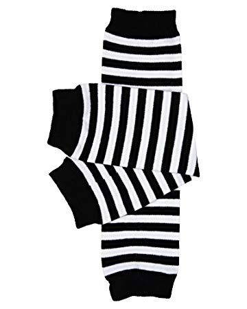 juDanzy black & white stripe baby and toddler boy and girl leg warmers