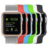6 Color Pack Apple Watch Case Fintie Ultra-Slim Lightweight Premium Polycarbonate Hard Protective Bumper Cover for Apple Watch 2015 - Retail Packaging 42 mm