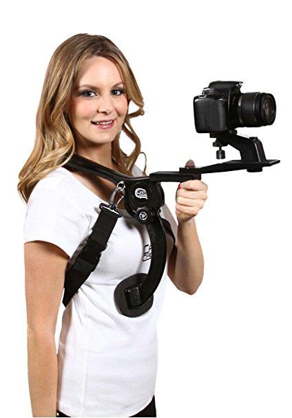 Cam Caddie Scorpion Ex Hands Free Shoulder Support Rig Compatible with Nikon, Canon, Sony DSLR, iPhone & More (0CC-0100-SS)