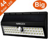 InaRock Large Size 44 LED Outdoor Wireless Solar Energy Powered Motion Sensor Light Step Lighting with Three Intelligent Modes - Waterproof - New Upgrade Version Wireless Exterior Security Lighting