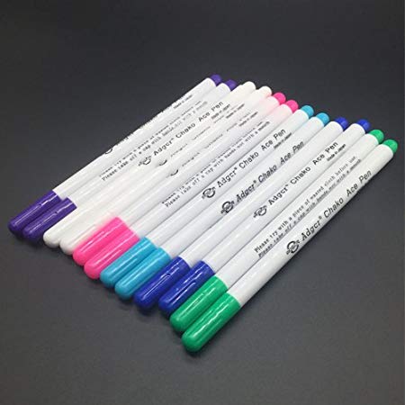 OTRMAX 6-COLOR Auto-Vanishing Erasable Ink Temporary Marking Fabric Marker Pen (2Pcs Each Color)