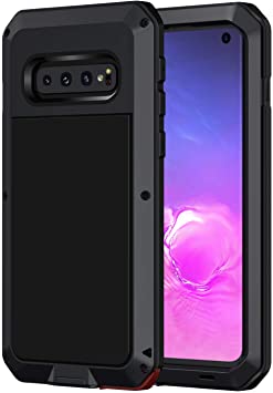 Galaxy S10 Case, Seacosmo Military Rugged Heavy Duty Aluminum Shockproof Dual Layer Bumper Cover for Samsung Galaxy S10, Black