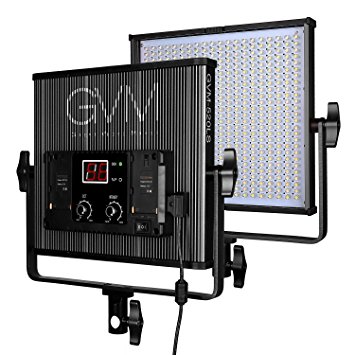 GVM 520  LED Video Light CRI97 Plus & TLCI 97  Plus 18500lux@20 inch Variable color temperature 3200-5600K with Digital Display for Video Making and Location Shooting, Interview, Portrait, Black