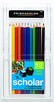 PRISMACOLOR Scholar Pencil, Art Pencils, Box of 12, Assorted Colours (92804)