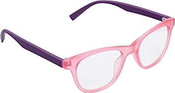 True Gear iShield Anti Reflective Computer Glasses Block Blue Light and Harmfull UV with Clear Lens for Kids and Teens - Retro - Purple and Pink with 2 in 1 Stylus Pen