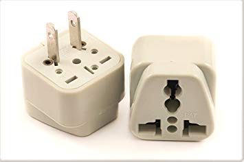 VCT VP-105 Universal Plug Adapter for USA Converts Plugs From Most Foreign Countries to 2 Pin American/Japan Plug