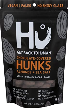 Hu Kitchen, Chocolate Covered Hunks Almond Sea Salt, 4 Ounce