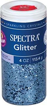 Pacon Spectra Glitter Sparkling Crystals, Sky Blue, 4-Ounce Jar (91670)