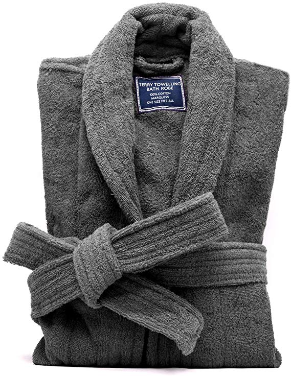 All-Cotton Bathrobe Thick Plush Cloth Housecoat Comfortable & Warm