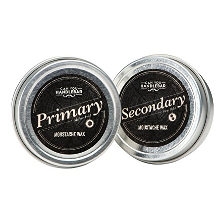 Primary and Secondary Moustache Wax SET | The Best Daily and Extra Strength Wax Kit