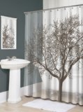 Splash Home Tree Mocha Eva Shower Curtain