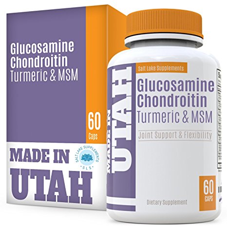 Glucosamine Chondroitin Turmeric MSM - All Natural Joint Support, Anti-Inflammatory And Antioxidant for Aches, Soreness & Inflammation - Promotes Healthy Joint Functions