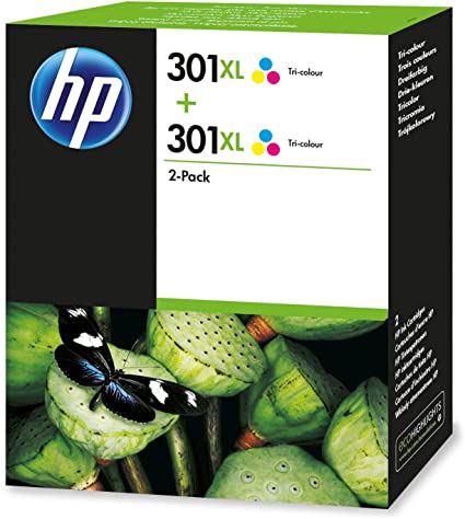 HP D8J46AE) 301XL High Yield Original Ink Cartridges, Tri-Colour, Multipack