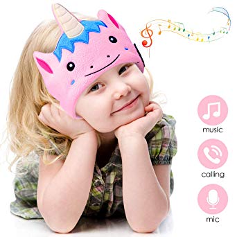 Kids Bluetooth Headband Headphones Children Wireless Sleeping Earphone Music Sport Headbands Built-in Speakers Microphones for School, Home and Travel