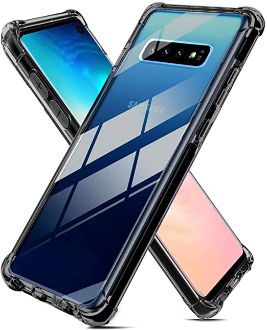 Clear Case for Samsung Galaxy S10, Shockproof Drop Protection Case with Sound Conversion Technology Flexible Soft Silicone Bumper Full Protective Cover Case for Samsung Galaxy S10 6.1 inches (Grey)